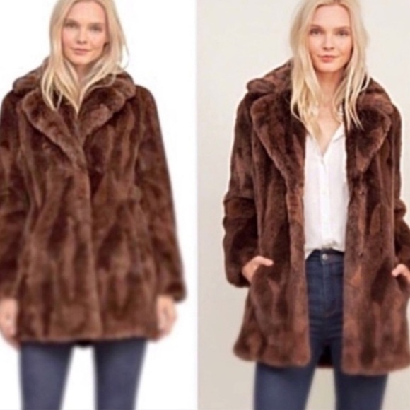 Brown Faux Fur Coat - Picture 3 of 3